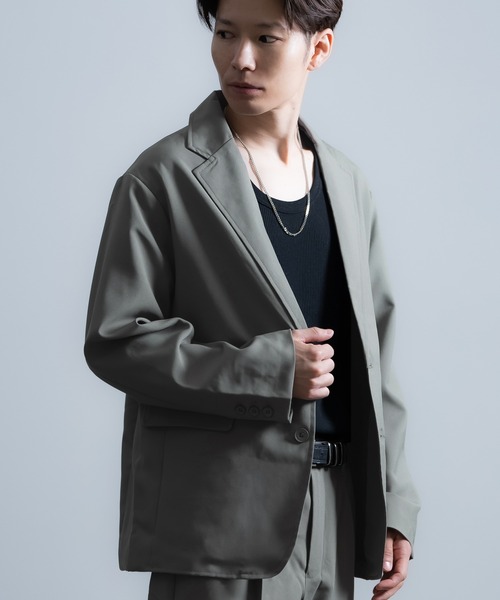 En serio TOKYO(エンソリオトーキョー)の「ポリオックステーラードセットアップ(セットアップ・メンズ・スモークグレー/ブラック・LARGE/X-LARGE/MEDIUM)」の11枚目の写真
