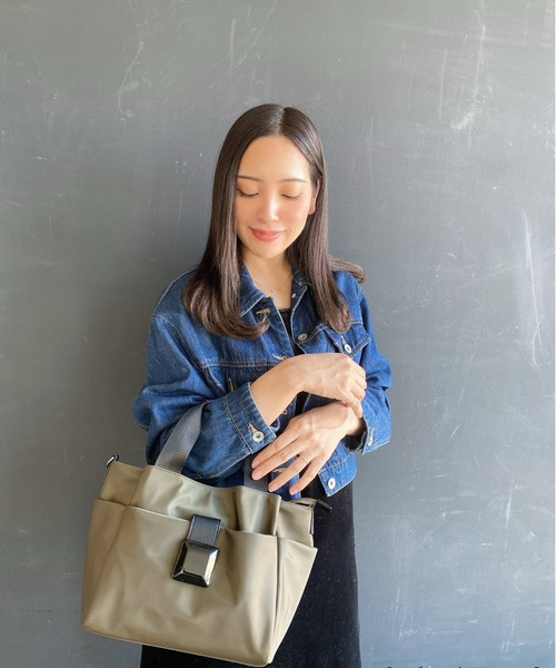 LEBELIER(ルベリエ)の「ブラックスクエア2WAYトート(トートバッグ・レディース・モカ/ブラック系その他7/ブラック/オリーブ/グレー/グレー系カモフラージュ/カーキ・FREE)」の15枚目の写真