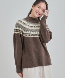 SHOO・LA・RUE | 配色が大人かわいい　フェアアイル柄求心ニット(ニット/セーター)