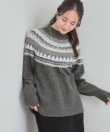 SHOO・LA・RUE | 【洗濯機可/S-LL】配色が大人かわいい　フェアアイル柄求心ニット(ニット/セーター)