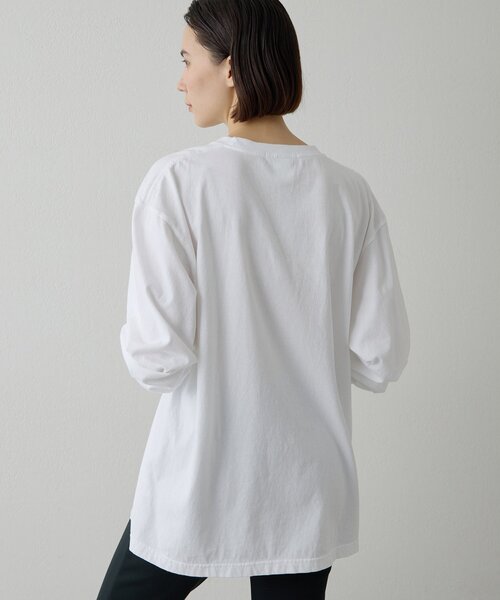 Whim Gazette(ウィムガゼット)の「ロゴロングスリーブTシャツ(Tシャツ/カットソー・レディース・オフホワイト/チャコールグレー・FREE)」の9枚目の写真