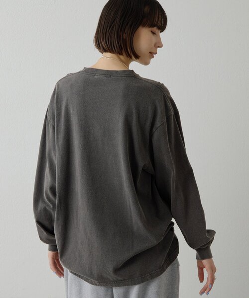Whim Gazette(ウィムガゼット)の「ロゴロングスリーブTシャツ(Tシャツ/カットソー・レディース・オフホワイト/チャコールグレー・FREE)」の17枚目の写真