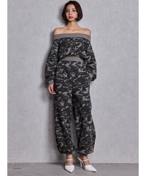 GYDA(ジェイダ)の「GYDA bijou Gcamouflage ジョガーパンツ(スウェットパンツ・レディース・その他1・FREE)」の3枚目の写真