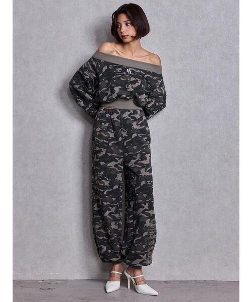 GYDA(ジェイダ)の「GYDA bijou Gcamouflage ジョガーパンツ(スウェットパンツ・レディース・その他1・FREE)」の4枚目の写真