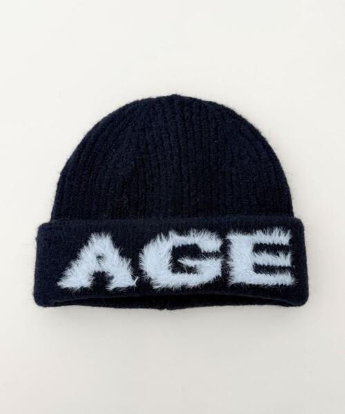 WEGO（ウィゴー）の「WEGO/AGEデザインビーニー（ニットキャップ/ビーニー・レディース・ブラック/オフホワイト/ライトグレー/ネイビー・FREE）」の5枚目の写真