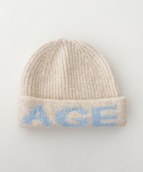 WEGO（ウィゴー）の「WEGO/AGEデザインビーニー（ニットキャップ/ビーニー・レディース・ブラック/オフホワイト/ライトグレー/ネイビー・FREE）」の6枚目の写真