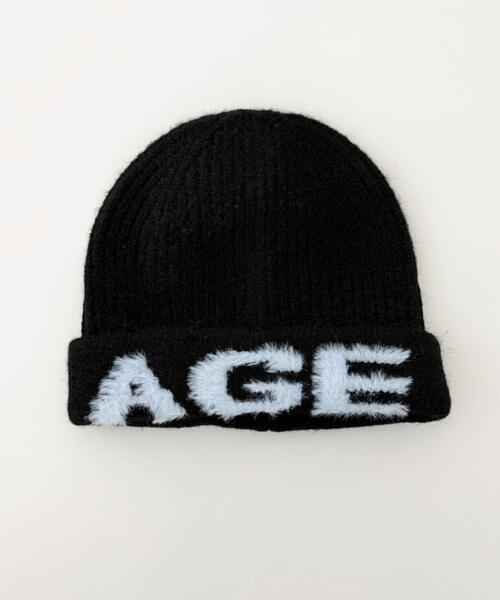 WEGO（ウィゴー）の「WEGO/AGEデザインビーニー（ニットキャップ/ビーニー・レディース・ブラック/オフホワイト/ライトグレー/ネイビー・FREE）」の8枚目の写真