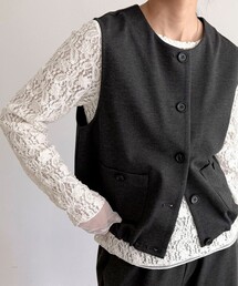 fredy emue | 【セットアップ対応】ポンチノーカラージレ(ベスト)