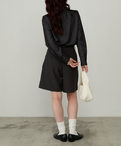 Cherir Mignon(シェリルミニョン)の「【Cherir Mignon】ビッグリボンボウタイシャツ(シャツ/ブラウス・レディース・ブルー/ブラック/ネイビー・FREE)」の17枚目の写真