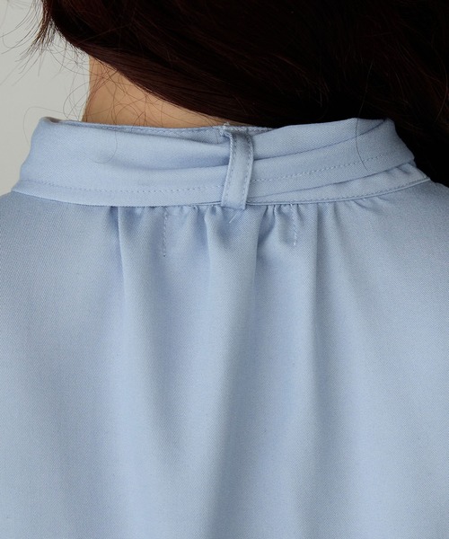 Cherir Mignon(シェリルミニョン)の「【Cherir Mignon】ビッグリボンボウタイシャツ(シャツ/ブラウス・レディース・ブルー/ブラック/ネイビー・FREE)」の7枚目の写真