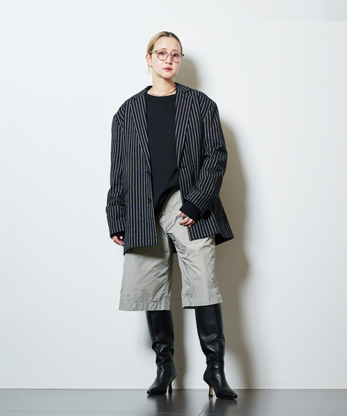 CITYSHOP（シティーショップ）の「URAKE SWEAT PULLOVER：スウェット（スウェット・レディース・ブラック/ホワイト・FREE）」の6枚目の写真