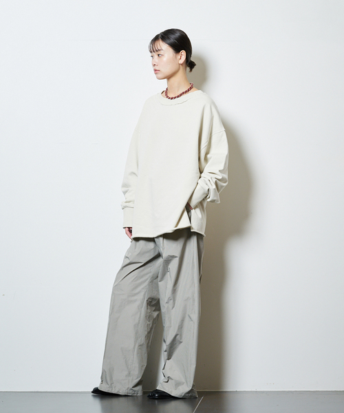 CITYSHOP（シティーショップ）の「URAKE SWEAT PULLOVER：スウェット（スウェット・レディース・ブラック/ホワイト・FREE）」の9枚目の写真