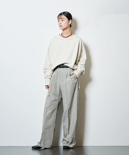 CITYSHOP（シティーショップ）の「URAKE SWEAT PULLOVER：スウェット（スウェット・レディース・ブラック/ホワイト・FREE）」の10枚目の写真