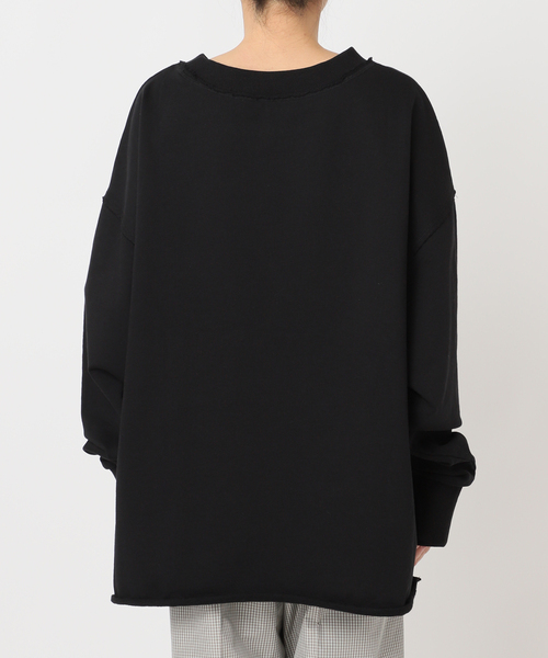 CITYSHOP（シティーショップ）の「URAKE SWEAT PULLOVER：スウェット（スウェット・レディース・ブラック/ホワイト・FREE）」の13枚目の写真