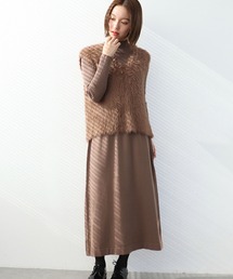 Three Four Time | シャギーニットセットワンピース(ワンピース)