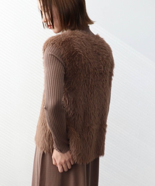 Three Four Time（ｽﾘｰﾌｫｰﾀｲﾑ）の「シャギーニットセットワンピース（ワンピース・レディース・ブラウン・FREE）」の8枚目の写真