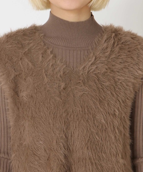 Three Four Time（ｽﾘｰﾌｫｰﾀｲﾑ）の「シャギーニットセットワンピース（ワンピース・レディース・ブラウン・FREE）」の13枚目の写真