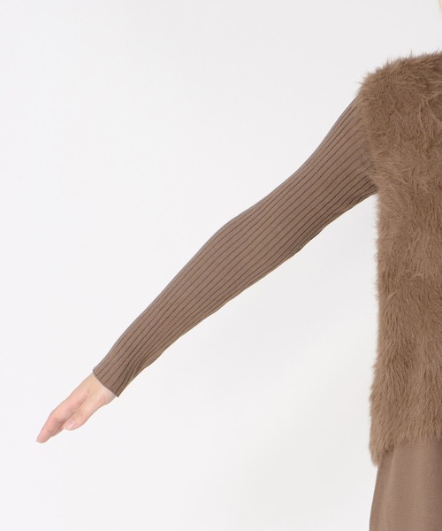 Three Four Time（ｽﾘｰﾌｫｰﾀｲﾑ）の「シャギーニットセットワンピース（ワンピース・レディース・ブラウン・FREE）」の14枚目の写真