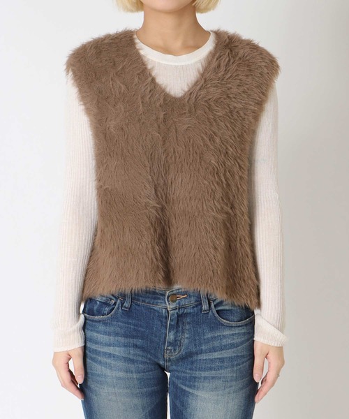 Three Four Time（ｽﾘｰﾌｫｰﾀｲﾑ）の「シャギーニットセットワンピース（ワンピース・レディース・ブラウン・FREE）」の17枚目の写真