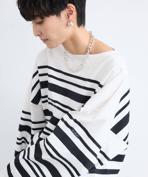 Le Minor（ルミノア）の「BARNYARDSTORM / Le minor(ルミノア)別注 / ボーダープルオーバー（Tシャツ/カットソー・レディース・ブラウン/ホワイト系その他・FREE）」の17枚目の写真