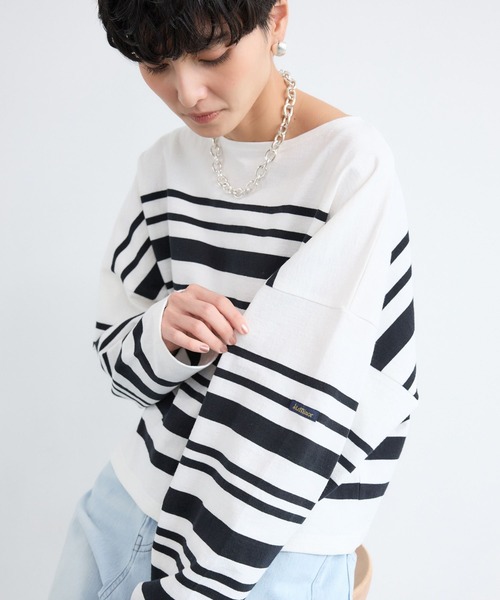 Le Minor（ルミノア）の「BARNYARDSTORM / Le minor(ルミノア)別注 / ボーダープルオーバー（Tシャツ/カットソー・レディース・ブラウン/ホワイト系その他・FREE）」の16枚目の写真