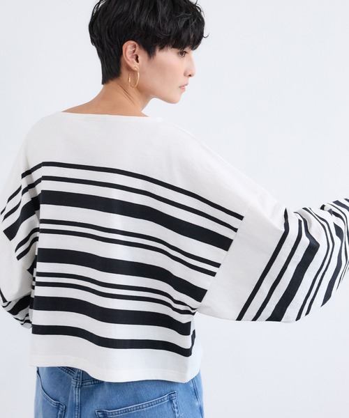 Le Minor（ルミノア）の「BARNYARDSTORM / Le minor(ルミノア)別注 / ボーダープルオーバー（Tシャツ/カットソー・レディース・ブラウン/ホワイト系その他・FREE）」の21枚目の写真