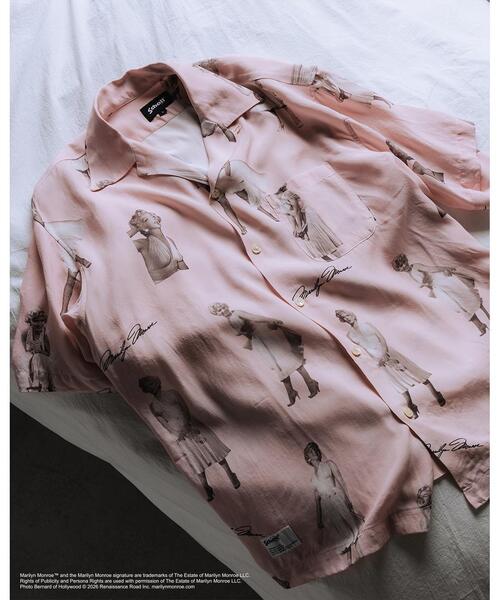 schott(ショット)の「Schott/ショット/MARILYN MONROE RAYON SHIRT/マリリンモンロー レーヨンシャツ(シャツ/ブラウス・メンズ・ピンク/ミント・2XL/M/XL/L)」の15枚目の写真