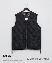 TAION（タイオン）の「【TAION】ミリタリー VネックWジップ ダウンベスト-ソフトシェル / MILITARY V NECK W-ZIP DOWN VEST（ダウンジャケット/コート）」