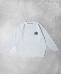 【RS】【ATELANE】アクリルコットンWジャガードクルーネック