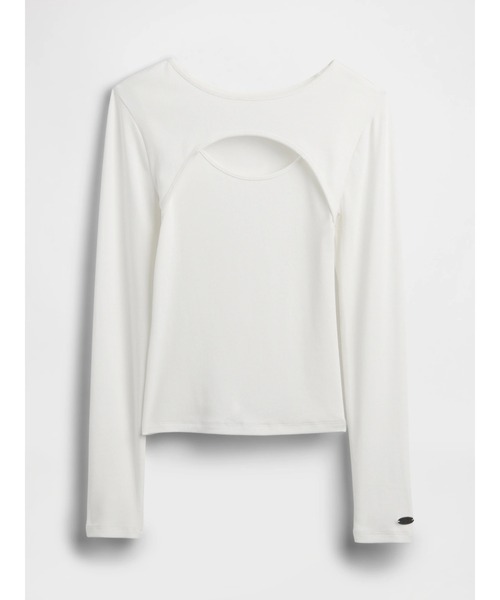 GAP(ギャップ)の「モダン カットアウトTシャツ(Tシャツ/カットソー・レディース・ブラック/オフホワイト/ブルー・XS/S/M/L/XL/XXS)」の17枚目の写真