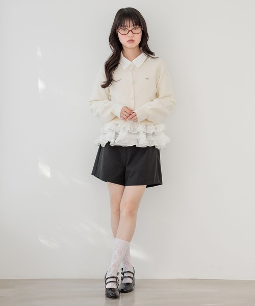 Heather（ヘザー）の「ボリュームフリルヘムシャツ　644834（シャツ/ブラウス・レディース・アイボリー/ブラック系その他/ブルー・FREE）」の17枚目の写真