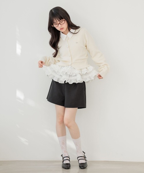 Heather（ヘザー）の「ボリュームフリルヘムシャツ　644834（シャツ/ブラウス・レディース・アイボリー/ブラック系その他/ブルー・FREE）」の18枚目の写真