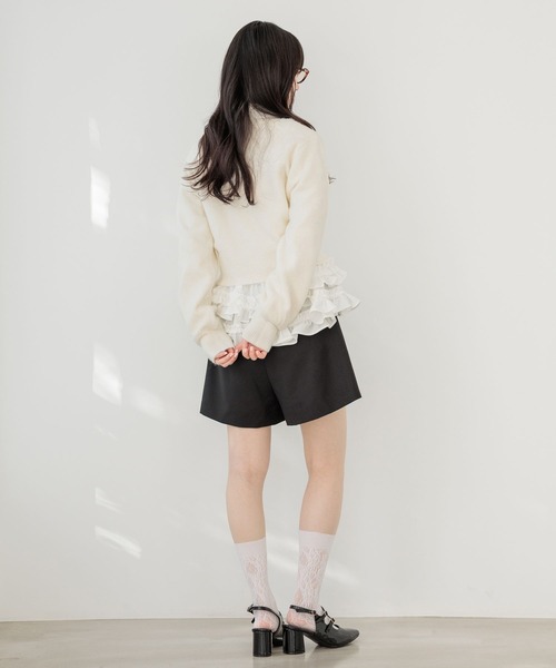 Heather（ヘザー）の「ボリュームフリルヘムシャツ　644834（シャツ/ブラウス・レディース・アイボリー/ブラック系その他/ブルー・FREE）」の20枚目の写真