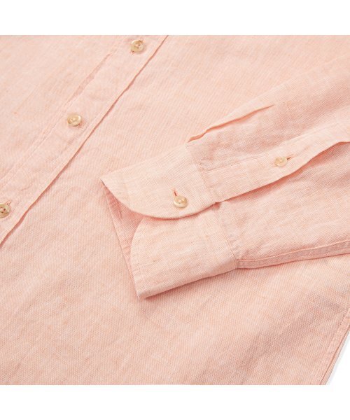 PRODESHIRT（プロデシャツ）の「[レギュラー]L-420 プレミアム リネンコットンシャツ (ピーチ)（シャツ/ブラウス・メンズ・その他・M/L/XL）」の4枚目の写真