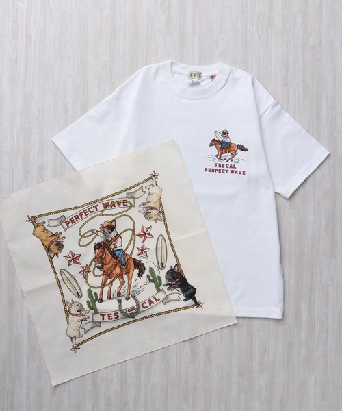 The Endless Summer（エンドレスサマー）の「【WEB / FLAG SHOP限定】 TES 2026 NEW YEAR TEE & BANDANA / Tシャツ&バンダナセット（Tシャツ/カットソー・メンズ・グレー/ホワイト・MEDIUM/XX-LARGE/X-LARGE/SMALL/LARGE）」の3枚目の写真