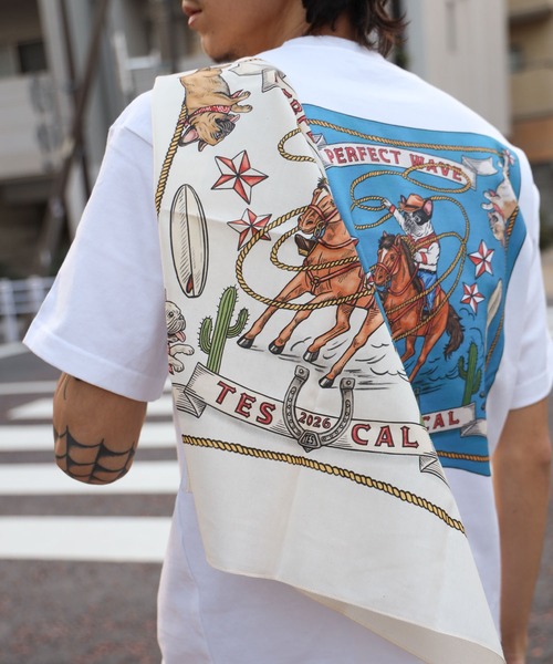 The Endless Summer（エンドレスサマー）の「【WEB / FLAG SHOP限定】 TES 2026 NEW YEAR TEE & BANDANA / Tシャツ&バンダナセット（Tシャツ/カットソー・メンズ・グレー/ホワイト・MEDIUM/XX-LARGE/X-LARGE/SMALL/LARGE）」の10枚目の写真