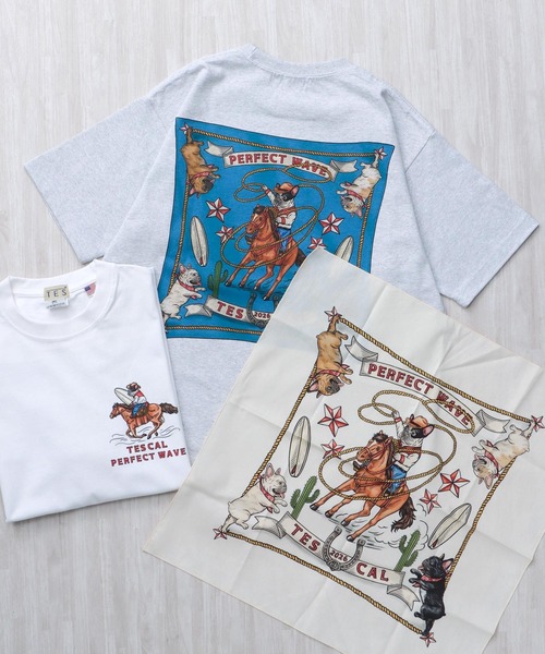 The Endless Summer（エンドレスサマー）の「【WEB / FLAG SHOP限定】 TES 2026 NEW YEAR TEE & BANDANA / Tシャツ&バンダナセット（Tシャツ/カットソー・メンズ・グレー/ホワイト・MEDIUM/XX-LARGE/X-LARGE/SMALL/LARGE）」の18枚目の写真