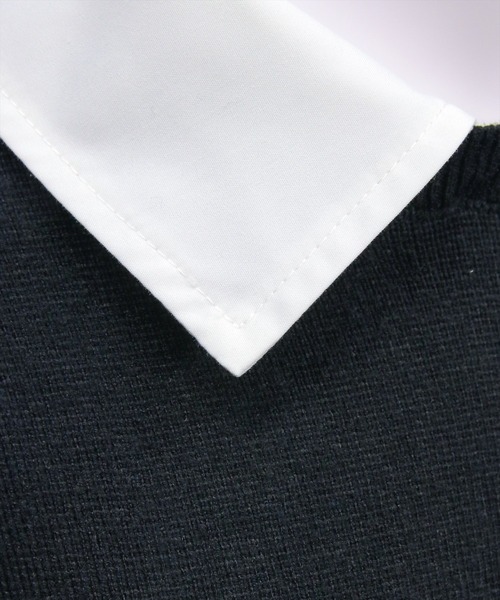 clear（クリア）の「布帛ドッキングニットワンピース[大人 フェミニン ガーリー]≪新作≫（ワンピース・レディース・ブラック/オフホワイト/グレー・F）」の7枚目の写真