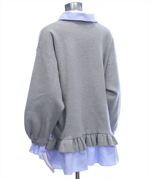 clear（クリア）の「布帛ドッキングニットワンピース[大人 フェミニン ガーリー]≪新作≫（ワンピース・レディース・ブラック/オフホワイト/グレー・F）」の11枚目の写真