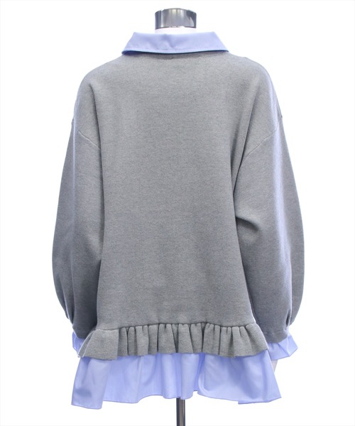 clear（クリア）の「布帛ドッキングニットワンピース[大人 フェミニン ガーリー]≪新作≫（ワンピース・レディース・ブラック/オフホワイト/グレー・F）」の12枚目の写真