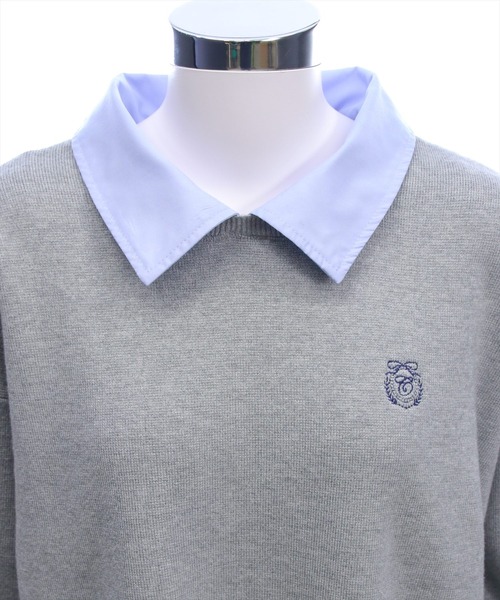 clear（クリア）の「布帛ドッキングニットワンピース[大人 フェミニン ガーリー]≪新作≫（ワンピース・レディース・ブラック/オフホワイト/グレー・F）」の13枚目の写真