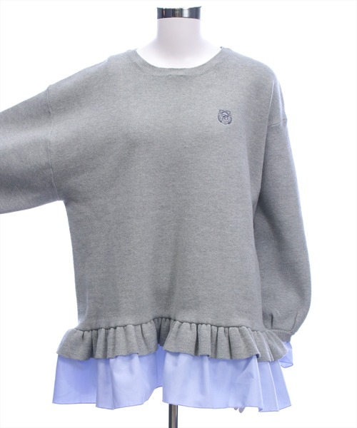 clear（クリア）の「布帛ドッキングニットワンピース[大人 フェミニン ガーリー]≪新作≫（ワンピース・レディース・ブラック/オフホワイト/グレー・F）」の17枚目の写真