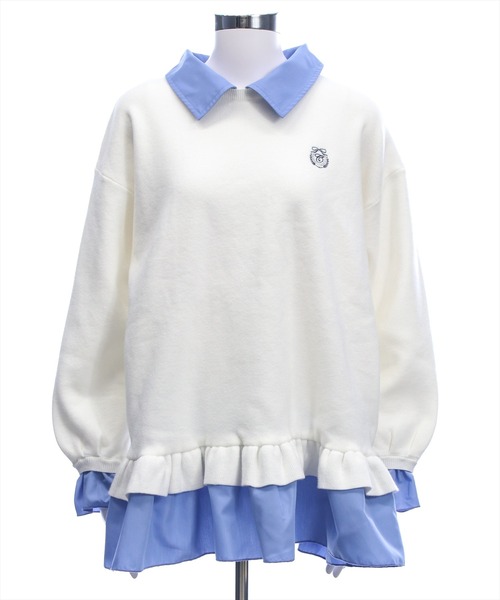 clear（クリア）の「布帛ドッキングニットワンピース[大人 フェミニン ガーリー]≪新作≫（ワンピース・レディース・ブラック/オフホワイト/グレー・F）」の19枚目の写真