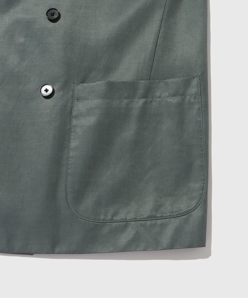 ADAM ET ROPE'(アダムエロペ)の「キュプラコットン ダブルブレスト ジャケット / セットアップ対応(テーラードジャケット・メンズ・ブラック/チャコールグレー・L/M)」の6枚目の写真