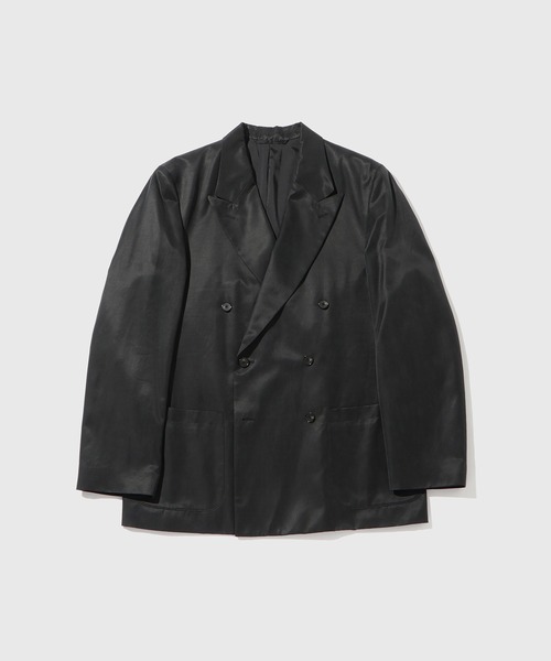 ADAM ET ROPE'(アダムエロペ)の「コットンキュプラ ダブルブレスト ジャケット / セットアップ対応(テーラードジャケット・メンズ・ブラック/チャコールグレー・L/M)」の15枚目の写真