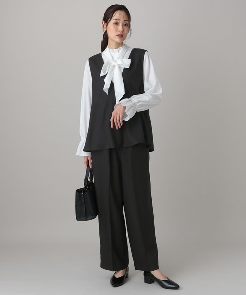GLOBAL WORK（グローバルワーク）の「MATINEE LINE/ツィードライク/サロペット/625085（サロペット/オーバーオール・レディース・ダークブラウン/ベージュ/チャコールグレー・LARGE/MEDIUM）」の4枚目の写真