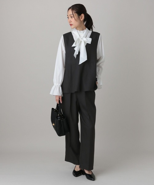 GLOBAL WORK（グローバルワーク）の「MATINEE LINE/ツィードライク/サロペット/625085（サロペット/オーバーオール・レディース・ダークブラウン/ベージュ/チャコールグレー・LARGE/MEDIUM）」の5枚目の写真