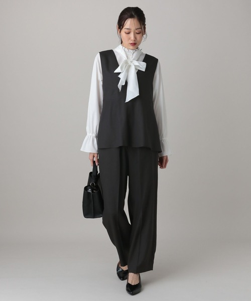 GLOBAL WORK（グローバルワーク）の「MATINEE LINE/ツィードライク/サロペット/625085（サロペット/オーバーオール・レディース・ダークブラウン/ベージュ/チャコールグレー・LARGE/MEDIUM）」の6枚目の写真