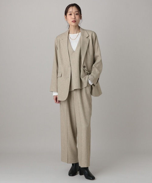 GLOBAL WORK（グローバルワーク）の「MATINEE LINE/ツィードライク/サロペット/625085（サロペット/オーバーオール・レディース・ダークブラウン/ベージュ/チャコールグレー・LARGE/MEDIUM）」の15枚目の写真