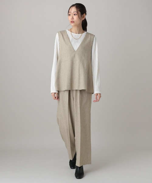 GLOBAL WORK（グローバルワーク）の「MATINEE LINE/ツィードライク/サロペット/625085（サロペット/オーバーオール・レディース・ダークブラウン/ベージュ/チャコールグレー・LARGE/MEDIUM）」の17枚目の写真